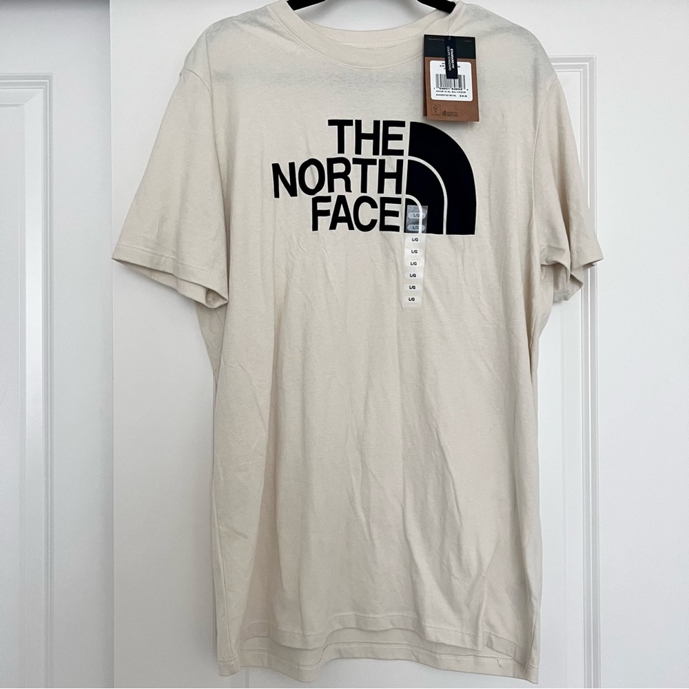 Beige North Face Mens Shirt (Large)
